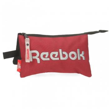 Estuche Escolar Reebok Portland de Poliéster con Tres Compartimentos en Color Negro