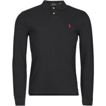 Polo Ralph Lauren Men's Slim Fit Long Sleeve Polo Shirt - TREKINA Black, Size XS