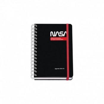 Agenda Escolar Dohe Nasa A5 Espiral Wire-O Semana Vista Papel 80g/m2 Cubierta de Cartón Plastificado Cierre con Goma Elástica