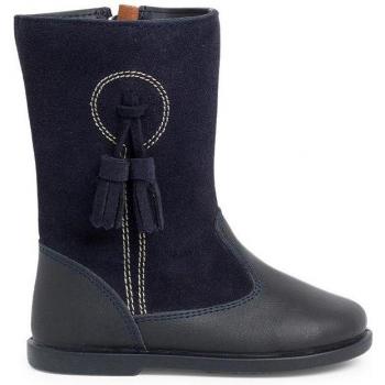 Pisamonas Botas Niña Piel Y Serraje Borlas