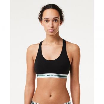 Sujetador de deporte Lacoste Heritage Logo negro - L