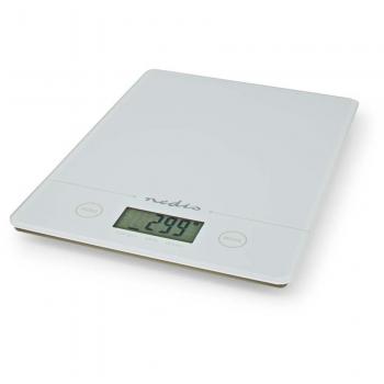 Báscula de cocina Nedis KASC620WT - Blanco, Electrónica, Encimera, Rectangular