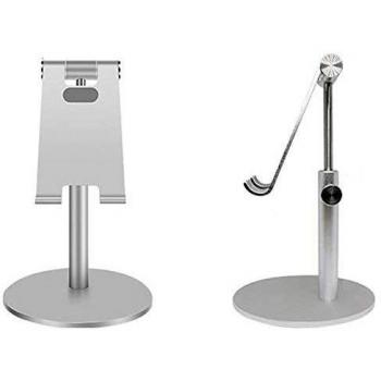 Soporte Universal de Escritorio para Smartphone y Tablet - Plateado