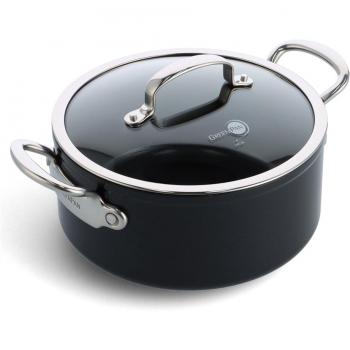 Cacerola Antiadherente de Aluminio Anodizado Duro GreenPan Barcelona Pro 24cm Negra