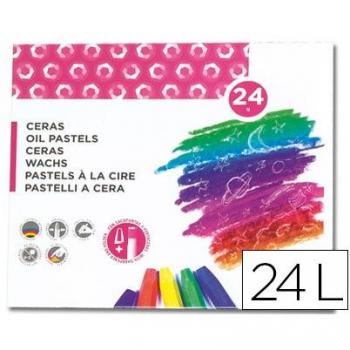 Liderpapel 936169 - Bd03 Pack De 24 Lápices De Cera Blanda