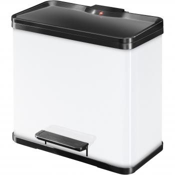 Hailo Öko Trio Plus 33 Cubo de Basura, Metal, Weiss, 47 x 35 x 44 cm