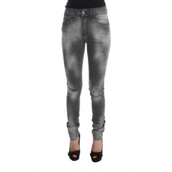 John Galliano Gray Wash Cotton Blend Slim Fit Denim Jeans Pants - W26