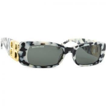 Balenciaga BB0096S 005 51 Rectangular Sunglasses Dynasty Line Everyday Multicolor Unisex Size: 51 MM