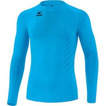 Erima Athletic Long Sleeve Performance T-shirt - Curacao Blue, XL Male