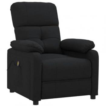 Sillón de masaje de tela negro reclinable vidaXL, sillón de masaje para oficina y TV