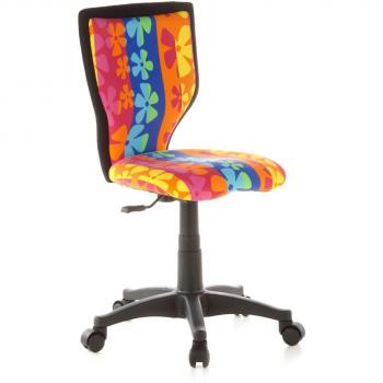 hjh OFFICE 670060 KIDDY LUX Flowers Silla para niños y silla giratoria, tejido  multicolor