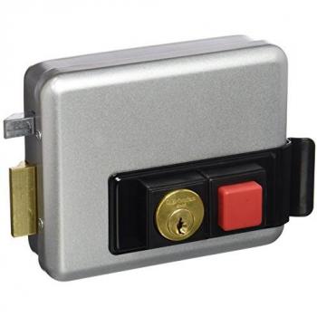 Cerradura Eléctrica Cofan 12 Voltios con Cerradero y Pulsador Mano Izquierda