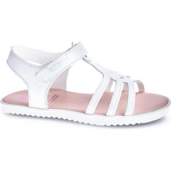 Sandalias Pablosky 432200 de niña blancas de piel con cierre adherente