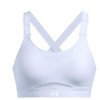 Sujetador deportivo Under Armour Infinity High 2.0 azul celeste - M-AC, soporte alto, para mujer, color Nimbus Azul/Blanco