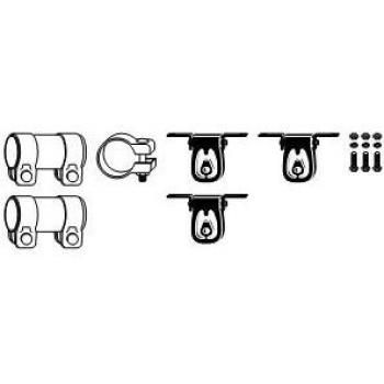 Juego de montaje sistema de escape HJS 82 11 1517 para VOLKSWAGEN Golf 3, Golf 4 Cabrio y Golf 3 Cabrio