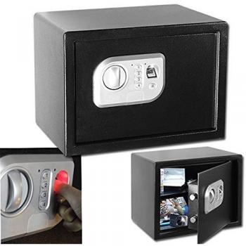 Caja Fuerte Megasat ST-25 FP con Escáner de Huellas Dactilares, 16 litros, Entrada por Código y Llave de Emergencia