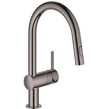 Grohe Mezclador Monomando de Fregadero Minta, DN 15, 32321, C-spout, Spray de Doble Enjuague, Color