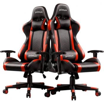 Silla Gaming Primux Elite Grana Negro/Rojo
