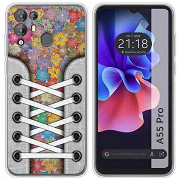 Funda Silicona Transparente Personalizada Diseño Zapatillas 05 para Blackview A55 Pro