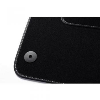 teileplus24 V253 Alfombrillas Velours para VW Passat B5 3BG 1996-2005 Protección Alfombra Ductor, Costura:Plata