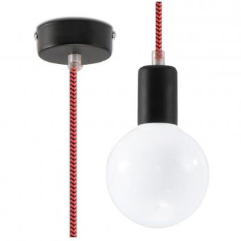Lámpara de techo LEDBOX EDISON negro con E27&red