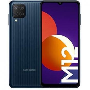 Samsung Smartphone Galaxy M12 con Pantalla Infinity-V TFT LCD de 6,5 Pulgadas, 4 GB de RAM y 128 GB de Memoria Interna Ampliable, Batería de 5000 mAh y Carga rápida Negro