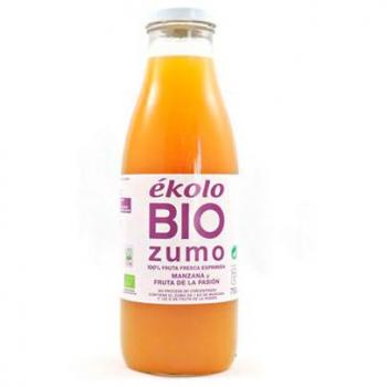 Zumo de Manzana y Fruta de la Pasión Bio 100% Exprimido 750ml
