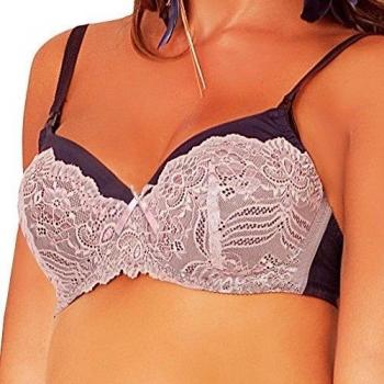 KOSTAR - Sujetador premamá y de lactancia - Floral - para mujer dunkelblau-rosa 105EE