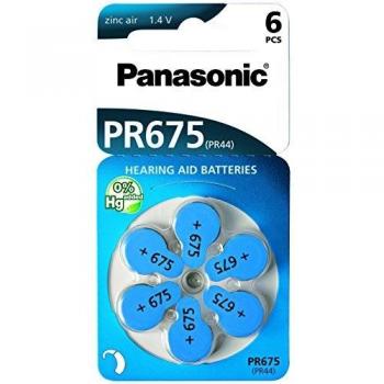 'Hearing Aid' Baterías PR675LH Panasonic Zinc Aire x 6
