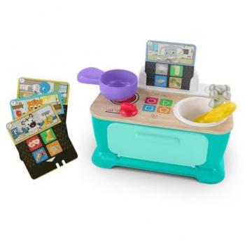 Cocina Magic Touch - HAPE multicolor, cocina de juguete interactiva con tecnología táctil, incluye utensilios de cocina, múltiples funciones de sonido y luz, diseño colorido y atractivo para niños, fabricada en materiales seguros y dur