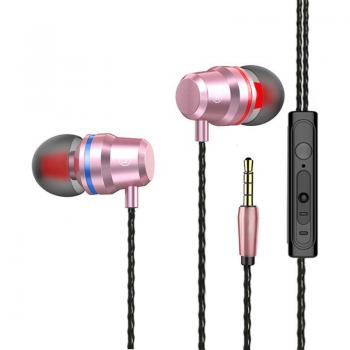Auriculares con cable de 3,5mm, metálicos, con micrófono estéreo para Samsung y Xiaomi