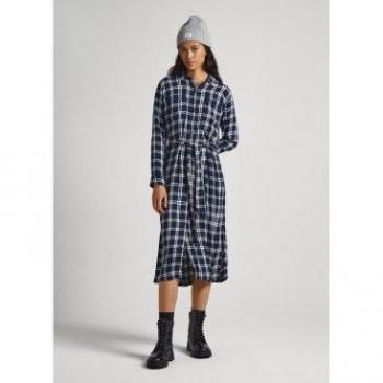 Vestido Pepe Jeans Iliana Cuadros Midi Para Mujer