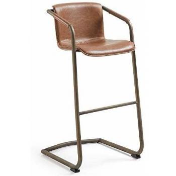 Kavehome Taburete Tribe 105cm, marrón óxido
