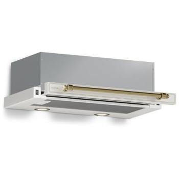 Campana Extractora Retráctil Klarstein Victoria 60cm, Elegante y Retro, Clase A++, 358 m³/h, LED, Filtros de Carbón