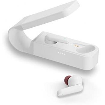 Auriculares In-Ear Bluetooth True Wireless Stereo (TWS) Hama Spirit Pocket - Carga Rápida, Microfono Integrado, Control Táctil, Color Blanco