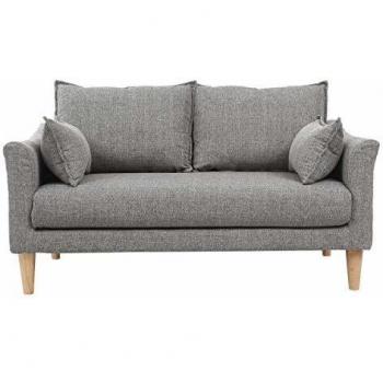 Sofá 2 plazas gris KATE de Miliboo