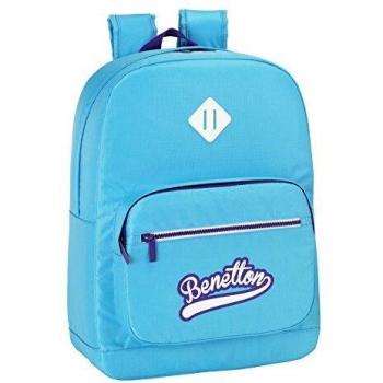 Benetton Mochila Adaptable Grande Acolchada Turquesa 42x32x14