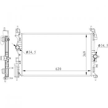 Radiador de refrigeración del motor NRF 59272 - Radiador de aluminio, compatible con vehículos específicos, diseñado para optimizar la temperatura del motor, alta eficiencia en la transferencia de calor, fácil instalación, resistente a la corrosión