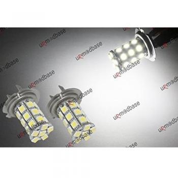 2 x H7 LED SMD 4500 K HID blanco luz estroboscópica Flash Policía DRL Niebla Bombillas Lámparas Luces 12 V