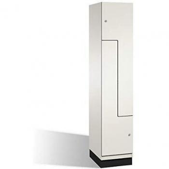 Armario guardarropa C+P Cambio - 1 compartimento, ancho 400 mm, cuerpo y puerta en blanco