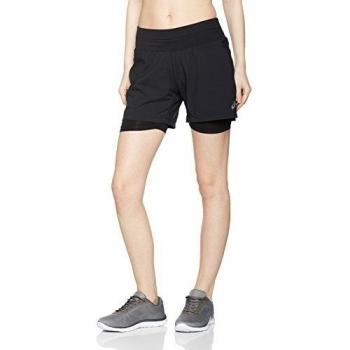 Asics 2-N-1 5.5IN Pantalones Cortos, Mujer, Negro