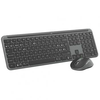Pack Teclado + Ratón Logitech MK950, Inalámbrico, Bluetooth/USB, Logi Bolt, Personalizable, Multidispositivo, Accesos directos, Windows/Mac, Negro