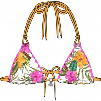 Banana Moon Nuco Tortuga Women's Bikini Top, Off-White