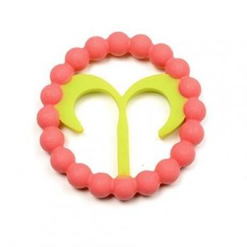 Chewbeads CW021401 - Mordedor zodíaco con diseño de Aries, color rosa