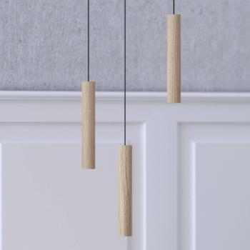 Lámpara colgante LED UMAGE Chimes Tall de roble claro, 44 cm de altura, diseño moderno y minimalista