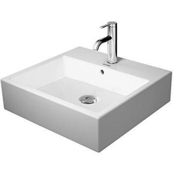 Lavabo Duravit Vero Air 50x47cm Blanco con Wondergliss, 1 Orificio para Grifería, Sin Rebose