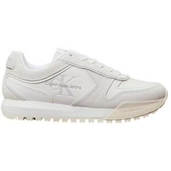 Calvin Klein Jeans Toothy Runner Irregular Women's Sneakers - Bright White, Size 7 US