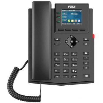 Teléfono IP Fanvil X303G Negro con 4 líneas SIP y Gigabit