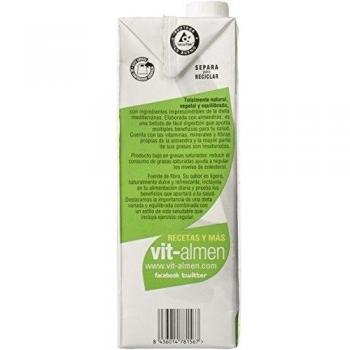 Vit-almen Bebida de Almendra, con Jarabe de Agave - Paquete de 6 x 1l - Total: 6l