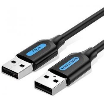 Cable USB 2.0 Vention COJBH/ USB macho - USB macho/ 3m/ negro